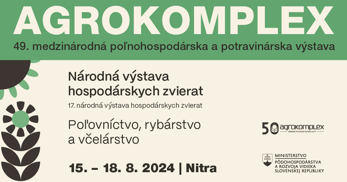 Staňte sa aj vy súčasťou histórie a príďte osláviť 50. výročie založenia výstaviska Agrokomplex na 49. ročníku medzinárodnej poľnohospodárskej a potravinárskej výstavy Agrokomplex 2024