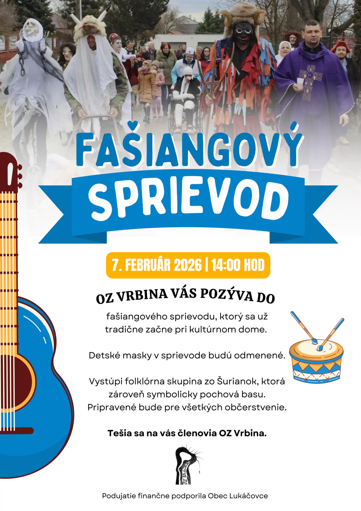 Fašiangový sprievod 2026 – plagát