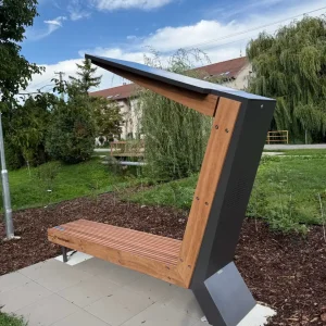 Solárna lavička 4 veľkej veľkosti